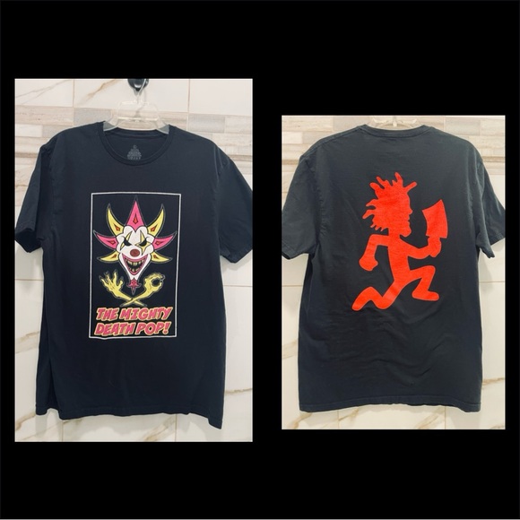 Insane Clown Posse Mighty Death Pop Double Sided Hatchet Man Large Black T Shirt - Picture 1 of 9